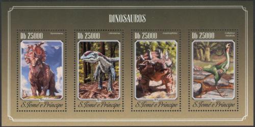 Poštovní známky Svatý Tomáš 2014 Dinosauøi Mi# 5800-03 Kat 10€
