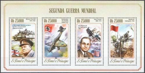 Poštovní známky Svatý Tomáš 2014 Druhá svìtová válka Mi# 5855-58 Kat 10€