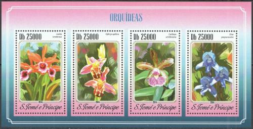 Potovn znmky Svat Tom 2014 Orchideje Mi# 5885-88 Kat 10 - zvtit obrzek