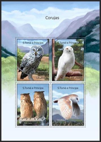 Poštovní známky Svatý Tomáš 2014 Sovy Mi# 5594-97 Kat 10€