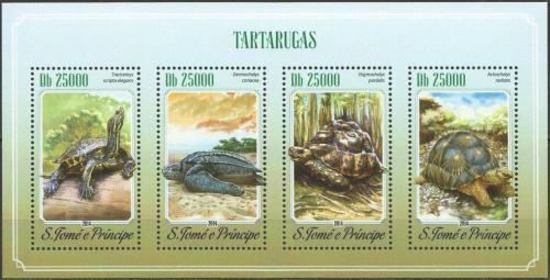 Poštovní známky Svatý Tomáš 2014 Želvy Mi# 5895-98 Kat 10€