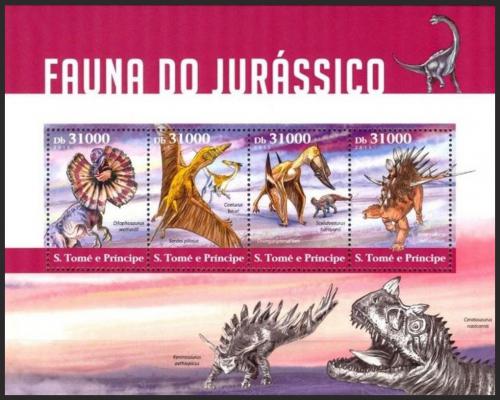 Poštovní známky Svatý Tomáš 2015 Dinosauøi Mi# 6198-6201 Kat 12€