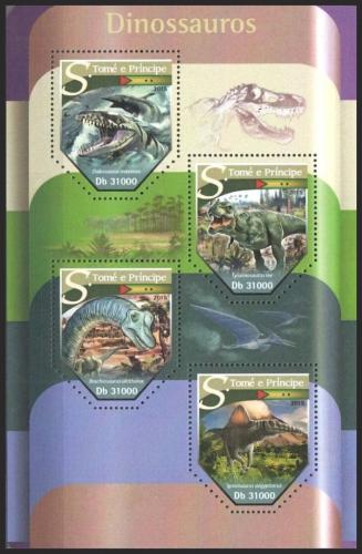 Poštovní známky Svatý Tomáš 2015 Dinosauøi Mi# 6400-03 Kat 12€
