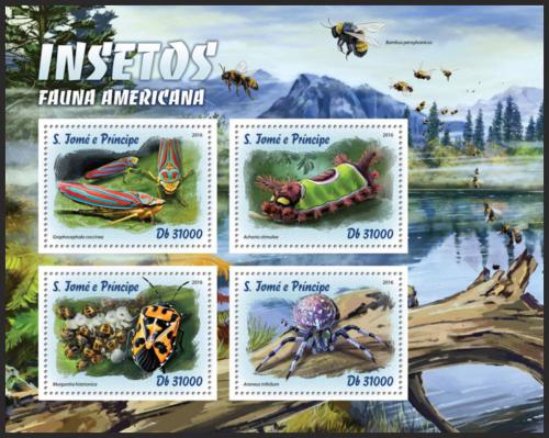 Potovn znmky Svat Tom 2016 Americk hmyz Mi# 6771-74 Kat 12