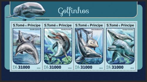 Poštovní známky Svatý Tomáš 2016 Delfíni Mi# 6866-69 Kat 12€