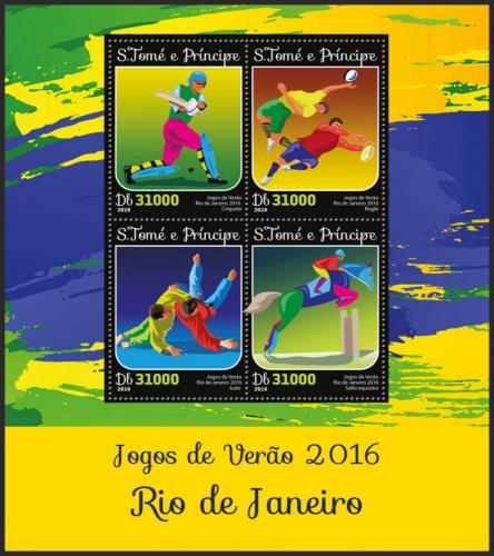Potovn znmky Svat Tom 2016 LOH Rio de Janeiro Mi# 6706-09 Kat 12