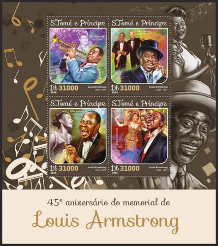 Potovn znmky Svat Tom 2016 Louis Armstrong Mi# 6586-89 Kat 12