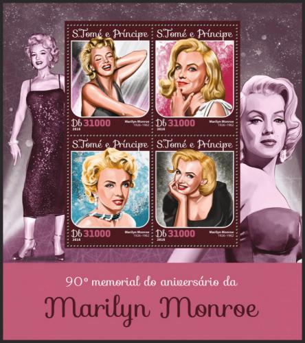 Potovn znmky Svat Tom 2016 Marilyn Monroe Mi# 6681-84 Kat 12