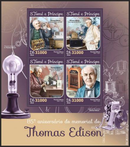 Potovn znmky Svat Tom 2016 Thomas Edison Mi# 6546-49 Kat 12