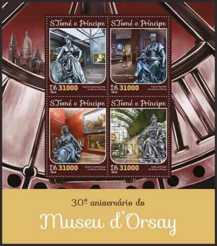 Poštovní známky Svatý Tomáš 2016 Umìní, Muzeum Orsay Mi# 6596-99 Kat 12€