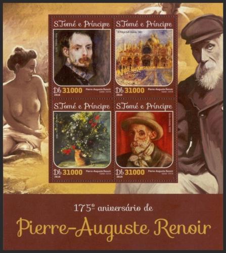 Potovn znmky Svat Tom 2016 Umn, Pierre-Auguste Renoir Mi# 6521-24 Kat 12