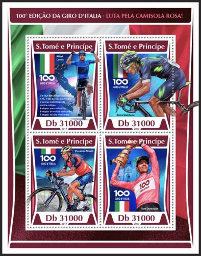 Potovn znmky Svat Tom 2017 Giro dItalia Mi# 7299-7302 Kat 12 - zvtit obrzek