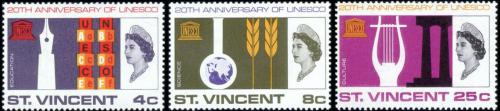 Potovn znmky Svat Vincenc 1967 UNESCO, 20. vro Mi# 228-30 Kat 5