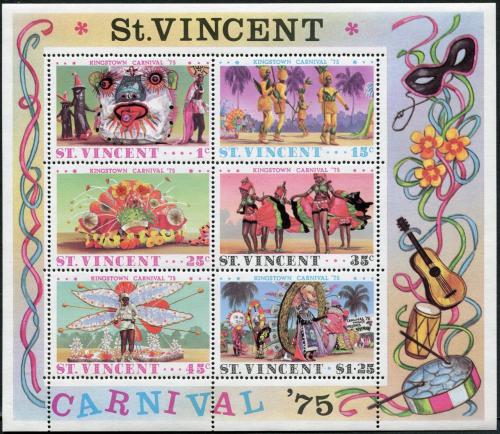 Potovn znmky Svat Vincenc 1975 Karneval Mi# Block 4