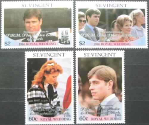 Potovn znmky Svat Vincenc 1986 Krlovsk svatba petisk Mi# 983-86