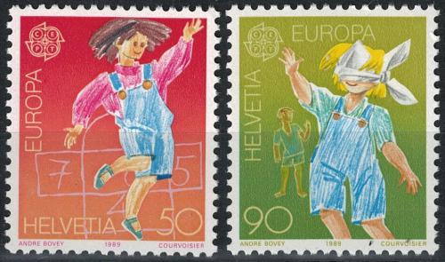 Poštovní známky Švýcarsko 1989 Evropa CEPT, dìtské hry Mi# 1391-92