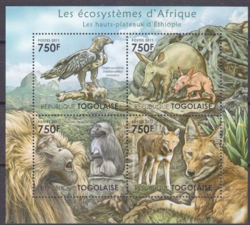 Poštovní známky Togo 2011 Fauna Etiopské vysoèiny Mi# 4209-12 Kat 12€