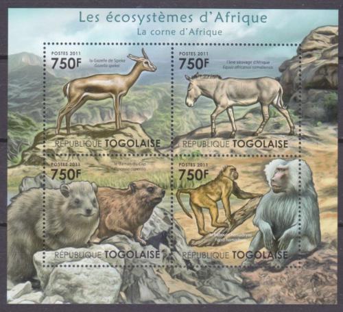 Poštovní známky Togo 2011 Fauna jihoafrického mysu Mi# 4213-16 Kat 12€