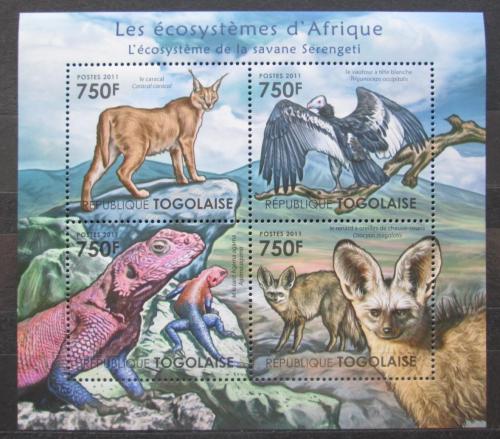 Poštovní známky Togo 2011 Fauna NP Serengeti Mi# 4169-72 Kat 12€