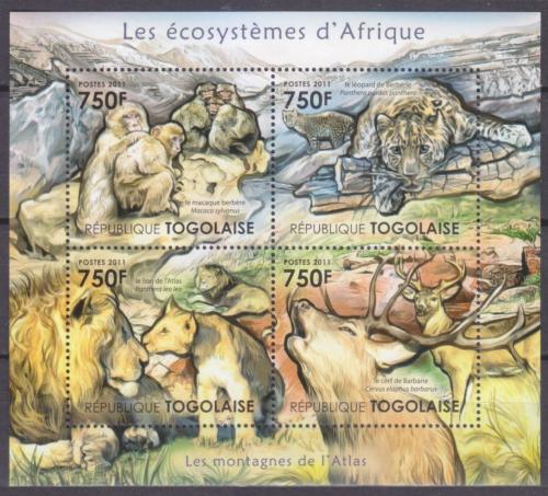 Poštovní známky Togo 2011 Fauna pohoøí Atlas Mi# 4201-04 Kat 12€