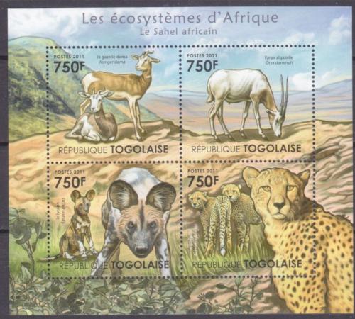 Poštovní známky Togo 2011 Fauna saharské Afriky Mi# 4205-08 Kat 12€ 