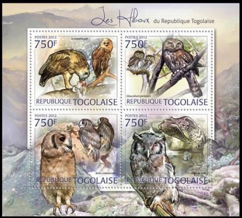 Poštovní známky Togo 2012 Sovy Mi# 4428-31 Kat 12€