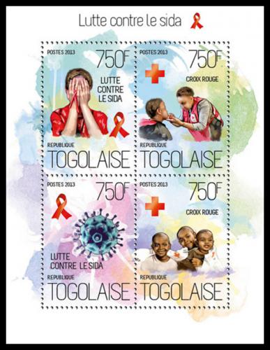 Potovn znmky Togo 2013 Boj proti AIDS Mi# 5501-04 Kat 12
