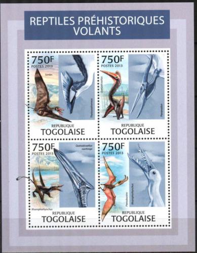 Poštovní známky Togo 2013 Létající dinosauøi Mi# 4906-09 Kat 12€