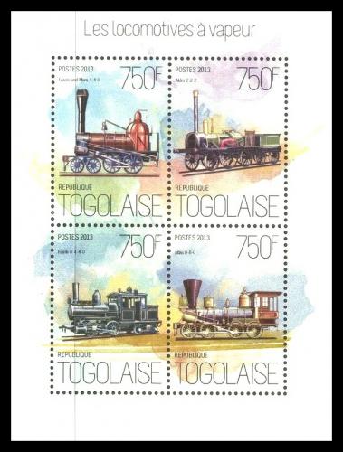 Poštovní známky Togo 2013 Parní lokomotivy Mi# 5441-44 Kat 12€