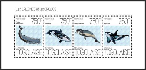 Poštovní známky Togo 2013 Velryby Mi# 5171-74 Kat 12€