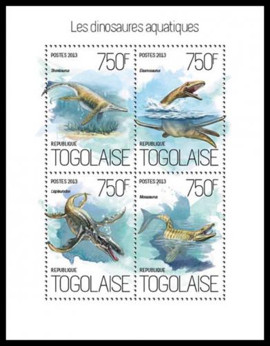 Poštovní známky Togo 2013 Vodní dinosauøi Mi# 5411-14 Kat 12€