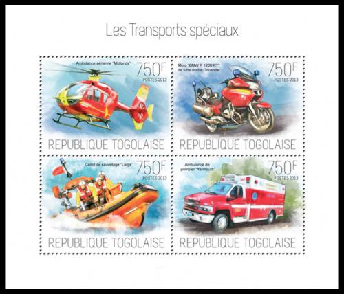 Poštovní známky Togo 2013 Záchranáøi Mi# Mi# 5361-64 Kat 12€