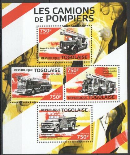 Poštovní známky Togo 2014 Hasièská auta Mi# 6056-59 Kat 12€