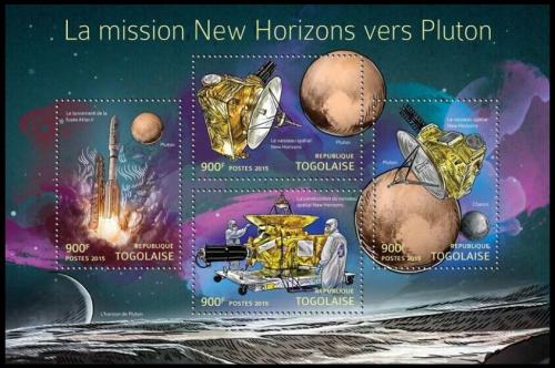 Potovn znmky Togo 2015 Mise na Mars New Horizons Mi# 6967-70 Kat 14