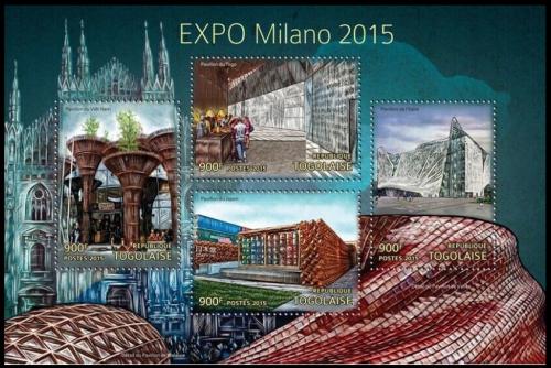 Potovn znmky Togo 2015 Vstava EXPO Milano Mi# 6962-65 Kat 14