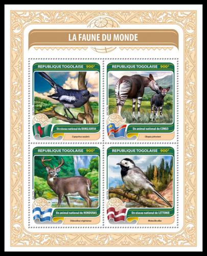 Potovn znmky Togo 2016 Fauna svta Mi# 7589-92 Kat 14