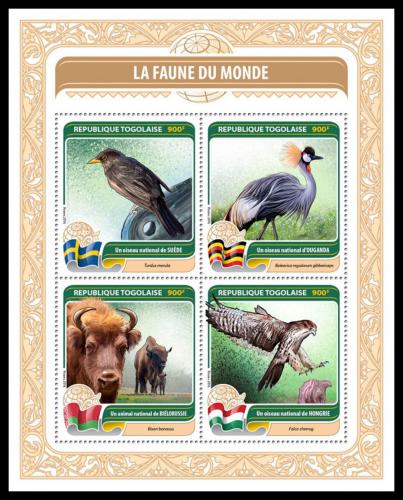 Potovn znmky Togo 2016 Fauna svta Mi# 7649-52 Kat 14 - zvtit obrzek