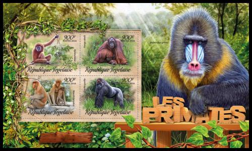Potovn znmky Togo 2016 Opice Mi# 7469-72 Kat 14