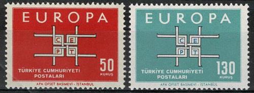 Poštovní známky Turecko 1963 Evropa CEPT Mi# 1888-89