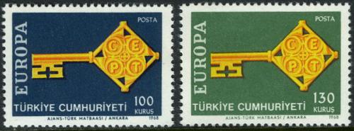 Poštovní známky Turecko 1968 Evropa CEPT Mi# 2095-96