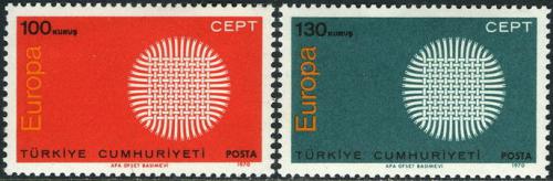 Poštovní známky Turecko 1970 Evropa CEPT Mi# 2179-80