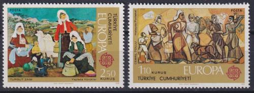 Poštovní známky Turecko 1975 Evropa CEPT, umìní Mi# 2355-56 Kat 6.50€