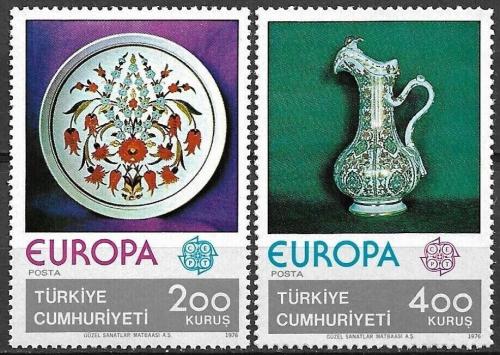 Poštovní známky Turecko 1976 Evropa CEPT, umìlecké øemeslo Mi# 2385-86 Kat 11€