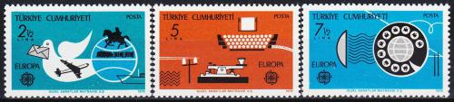 Poštovní známky Turecko 1979 Evropa CEPT, historie pošty Mi# 2477-79 Kat 11€
