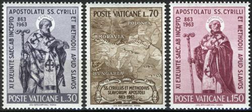 Potovn znmky Vatikn 1963 Cyril a Metodj Mi# 436-38 - zvtit obrzek