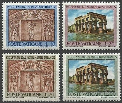 Poštovní známky Vatikán 1964 Ochrana památek v Núbii Mi# 446-49