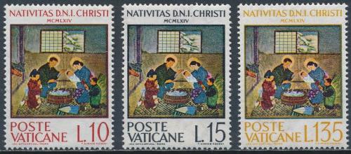 Poštovní známky Vatikán 1964 Vánoce, umìní Mi# 464-66