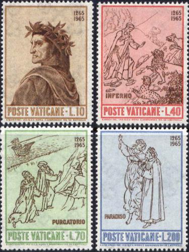 Poštovní známky Vatikán 1965 Dante Alighieri, básník Mi# 477-80