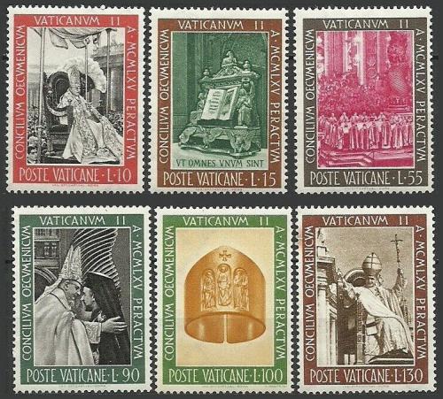 Poštovní známky Vatikán 1966 Druhý vatikánský koncil Mi# 508-13