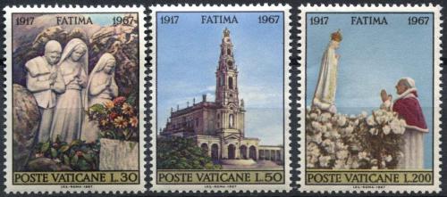 Poštovní známky Vatikán 1967 Fátima Mi# 528-30